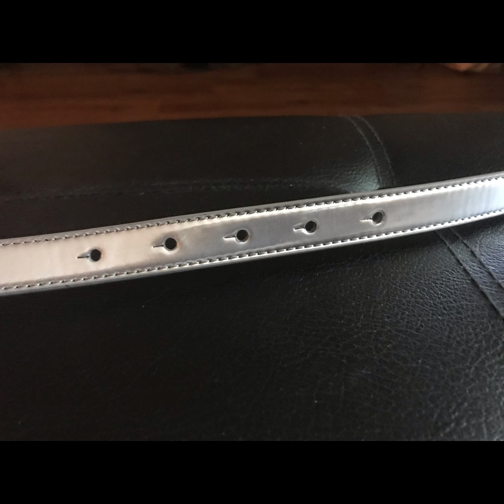 Armani exchange silver high waisted belt